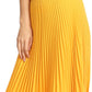 Sakkas Knee Length Pleated A-Line Skirt with Skinny Belt