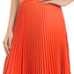 Sakkas Knee Length Pleated A-Line Skirt with Skinny Belt