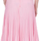 Sakkas Knee Length Pleated A-Line Skirt with Skinny Belt