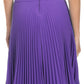 Sakkas Knee Length Pleated A-Line Skirt with Skinny Belt