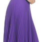 Sakkas Knee Length Pleated A-Line Skirt with Skinny Belt