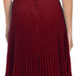 Sakkas Knee Length Pleated A-Line Skirt with Skinny Belt