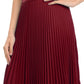 Sakkas Knee Length Pleated A-Line Skirt with Skinny Belt