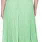Sakkas Knee Length Pleated A-Line Skirt with Skinny Belt