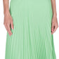 Sakkas Knee Length Pleated A-Line Skirt with Skinny Belt