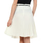 Sakkas Knee Length Pleated A-Line Skirt with Skinny Belt