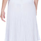 Sakkas Knee Length Pleated A-Line Skirt with Skinny Belt