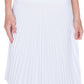 Sakkas Knee Length Pleated A-Line Skirt with Skinny Belt