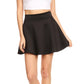 Sakkas Womens Basic Versatile Stretchy Flared Casual Mini Skater Skirt Made in USA