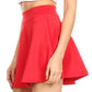 Sakkas Womens Basic Versatile Stretchy Flared Casual Mini Skater Skirt Made in USA