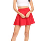 Sakkas Womens Basic Versatile Stretchy Flared Casual Mini Skater Skirt Made in USA