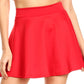 Sakkas Womens Basic Versatile Stretchy Flared Casual Mini Skater Skirt Made in USA