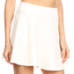 Sakkas Womens Basic Versatile Stretchy Flared Casual Mini Skater Skirt Made in USA