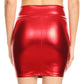Sakkas Womens Metallic Sexy Shiny Stretchy Short Pencil Party Skirt  Made in USA