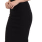 Sakkas Petite High Waist Stretch Pencil Skirt with Four Button Detail