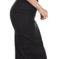 Sakkas Petite High Waist Stretch Pencil Skirt with Four Button Detail