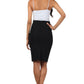 Sakkas Petite High Waist Stretch Pencil Skirt with Shirred Waist Detail