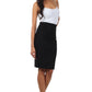 Sakkas Petite High Waist Stretch Pencil Skirt with Shirred Waist Detail