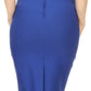 Sakkas Petite High Waist Stretch Pencil Skirt with Shirred Waist Detail