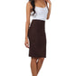 Sakkas Petite High Waist Stretch Pencil Skirt with Shirred Waist Detail