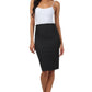 Sakkas Petite High Waist Stretch Pencil Skirt with Shirred Waist Detail