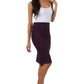 Sakkas Petite High Waist Stretch Pencil Skirt with Shirred Waist Detail