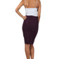 Sakkas Petite High Waist Stretch Pencil Skirt with Shirred Waist Detail