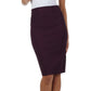 Sakkas Petite High Waist Stretch Pencil Skirt with Shirred Waist Detail