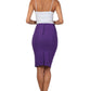 Sakkas Petite High Waist Stretch Pencil Skirt with Shirred Waist Detail