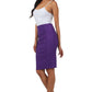 Sakkas Petite High Waist Stretch Pencil Skirt with Shirred Waist Detail
