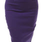 Sakkas Petite High Waist Stretch Pencil Skirt with Shirred Waist Detail