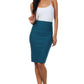 Sakkas Petite High Waist Stretch Pencil Skirt with Shirred Waist Detail