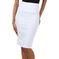 Sakkas Petite High Waist Stretch Pencil Skirt with Shirred Waist Detail