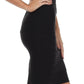 Sakkas Knee Length Tiered Sleek Stretch Skirt