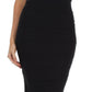 Sakkas Knee Length Tiered Sleek Stretch Skirt