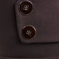 High Waist Stretch Pencil Skirt with Button Detail