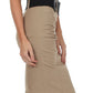 Sakkas Petite High Waist Shirred Stretch Pencil Skirt with Wide Belt
