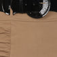 Sakkas Petite High Waist Shirred Stretch Pencil Skirt with Wide Belt