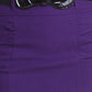 Sakkas Petite Shirred Stretch Pencil Short Skirt with Wide Belt