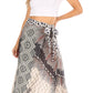 Sakkas Amaia Women's Maxi Floral Print Boho Summer Casual Long Wrap Skirt Cover-up