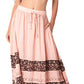 Sakkas Sandra Women's Casual Long Maxi Boho Gypsy Skirt Elastic Waist & Pockets