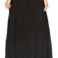 Sakkas Sandra Women's Casual Long Maxi Boho Gypsy Skirt Elastic Waist & Pockets