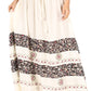 Sakkas Sandra Women's Casual Long Maxi Boho Gypsy Skirt Elastic Waist & Pockets