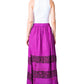 Sakkas Sandra Women's Casual Long Maxi Boho Gypsy Skirt Elastic Waist & Pockets