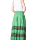 Sakkas Sandra Women's Casual Long Maxi Boho Gypsy Skirt Elastic Waist & Pockets