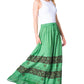 Sakkas Sandra Women's Casual Long Maxi Boho Gypsy Skirt Elastic Waist & Pockets
