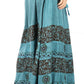 Sakkas Sandra Women's Casual Long Maxi Boho Gypsy Skirt Elastic Waist & Pockets