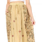Sakkas Maran Women's Boho Embroidery Skirt with Lace Elastic Waist and Pockets