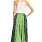 Sakkas Maran Women's Boho Embroidery Skirt with Lace Elastic Waist and Pockets