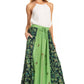 Sakkas Maran Women's Boho Embroidery Skirt with Lace Elastic Waist and Pockets